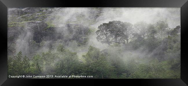 Mist in Glen Nevis. Framed Print by John Cameron