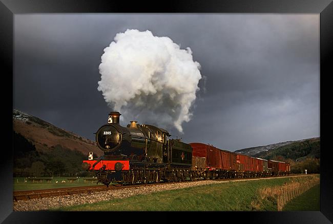 Steam loco hauls the goods for Carrog Framed Print by Ian Duffield