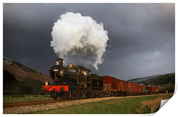 Steam loco hauls the goods for Carrog Print by Ian Duffield