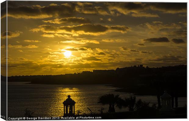 Lighting the Sea Canvas Print by George Davidson