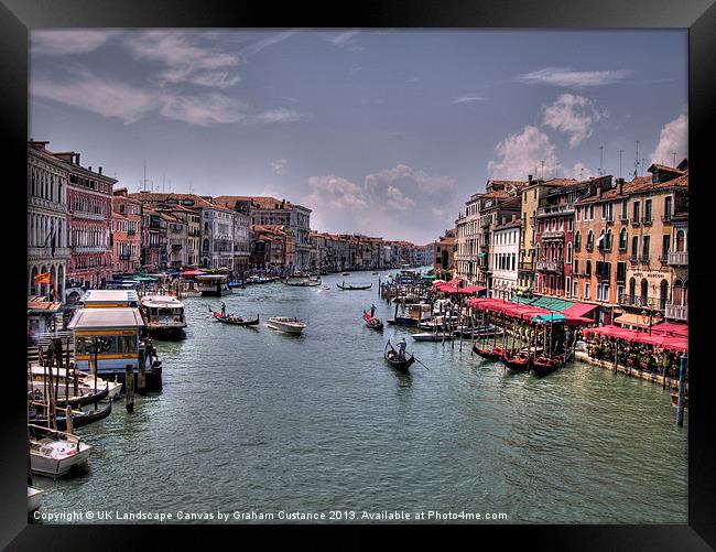 Grand Canal, Venice, Italy Framed Print by Graham Custance