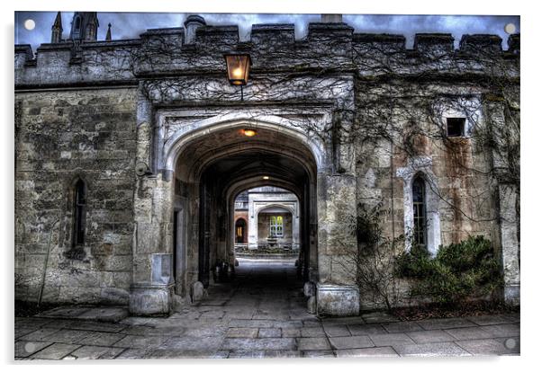 Ashridge Castle Tunnel Entrance Acrylic by Simon West