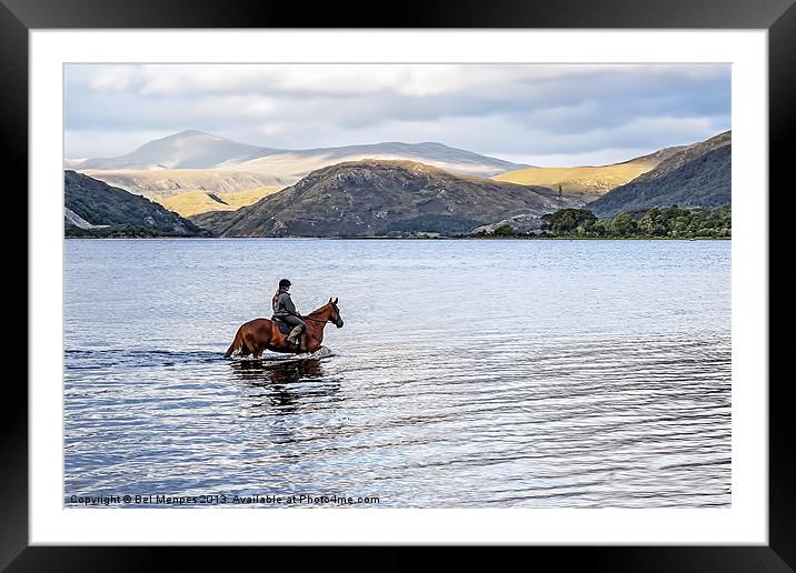 Horse at Airds Bay Loch Etive Framed Mounted Print by Bel Menpes