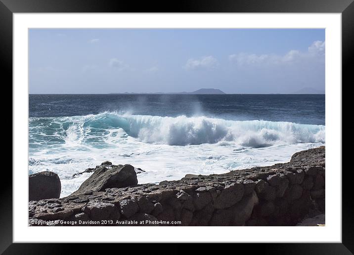 Surfs Up Framed Mounted Print by George Davidson