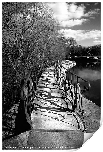 Parndon Mill Bridge Print by Nigel Bangert