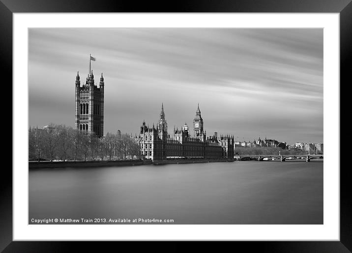 Peaceful Parliament Framed Mounted Print by Matthew Train