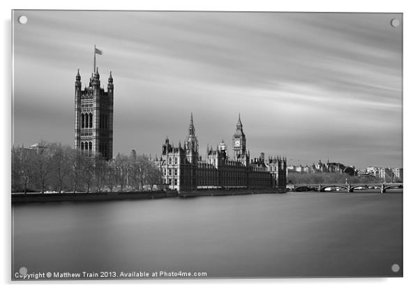 Peaceful Parliament Acrylic by Matthew Train