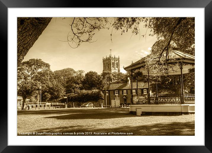 Christchurch Village Green Framed Mounted Print by Chris Day