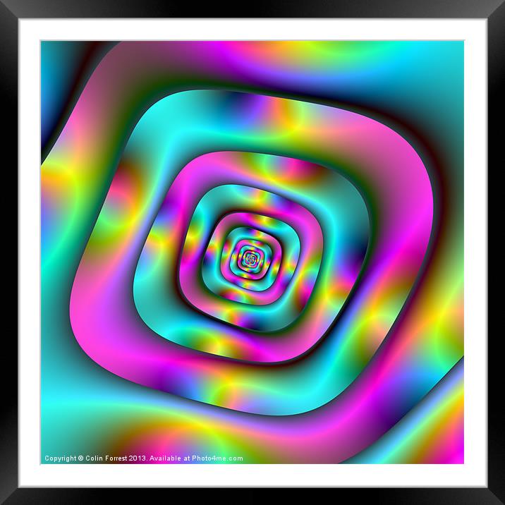 Psychedelic Tunnel Framed Mounted Print by Colin Forrest
