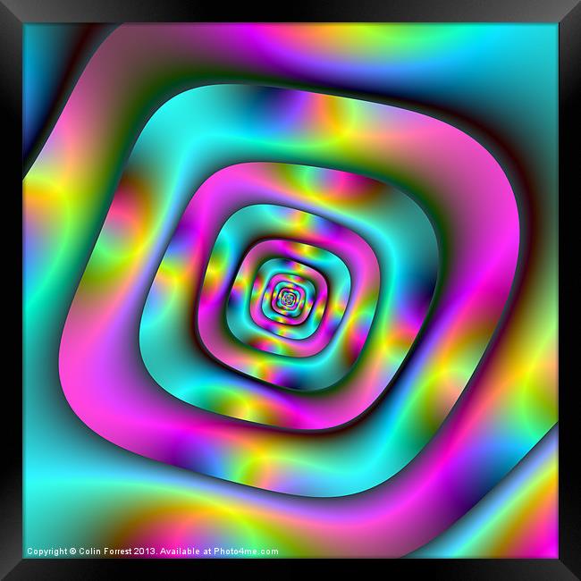 Psychedelic Tunnel Framed Print by Colin Forrest