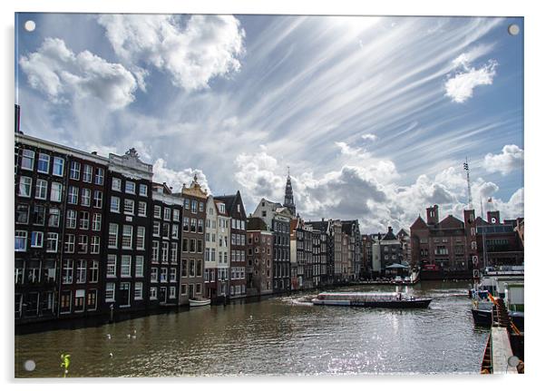 Amsterdam Canal. Acrylic by Buster Brown