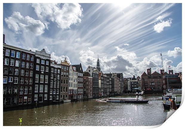 Amsterdam Canal. Print by Buster Brown