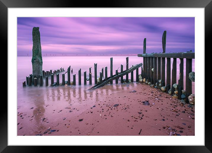 Caister Beach at Dawn Framed Mounted Print by Stephen Mole