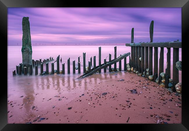 Caister Beach at Dawn Framed Print by Stephen Mole