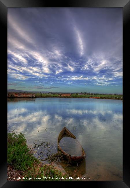 The Sunken Boat V Framed Print by Wight Landscapes