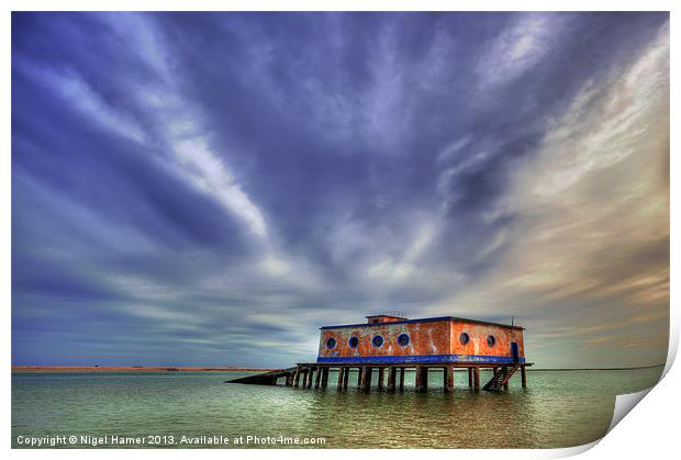 Lifeboat House Print by Wight Landscapes