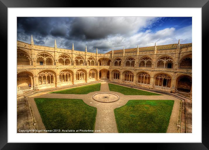 Monastery dos Jeronimos Cloisters Framed Mounted Print by Wight Landscapes