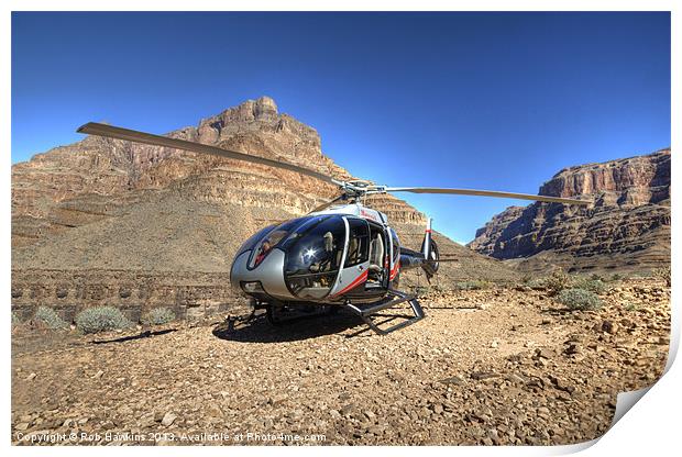 Chopper in the Canyon Print by Rob Hawkins
