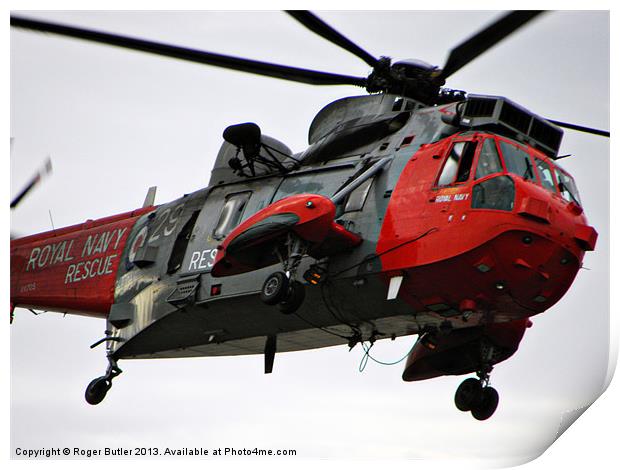 Sea King Rescue Print by Roger Butler