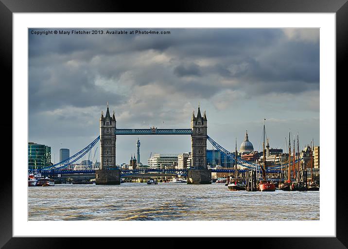 Tower Bridge, London Framed Mounted Print by Mary Fletcher