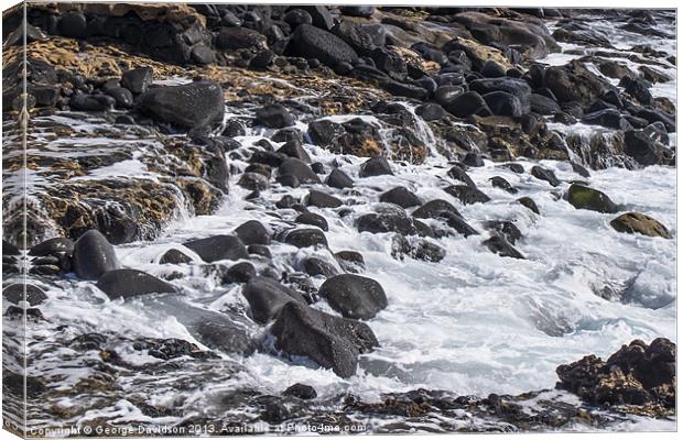 Rushing Back to the Sea 2 Canvas Print by George Davidson