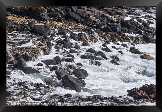 Rushing Back to the Sea 2 Framed Print by George Davidson