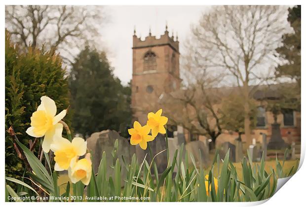 St. Michael`s in Spring Print by Sean Wareing