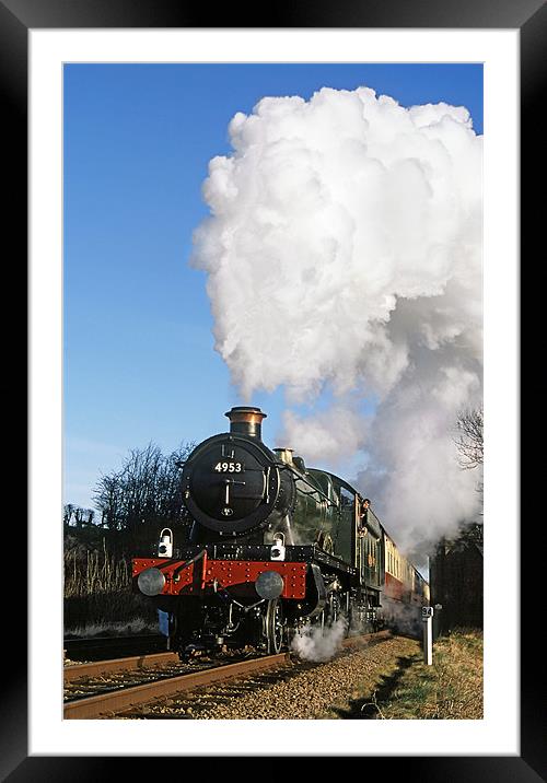 Steam loco displays a full head of steam Framed Mounted Print by Ian Duffield