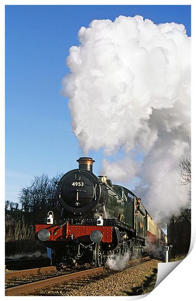 Steam loco displays a full head of steam Print by Ian Duffield