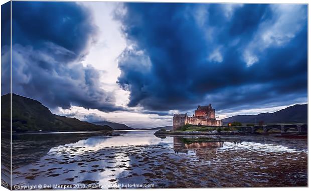 Stormy Skies Eilean Donan Castle Canvas Print by Bel Menpes
