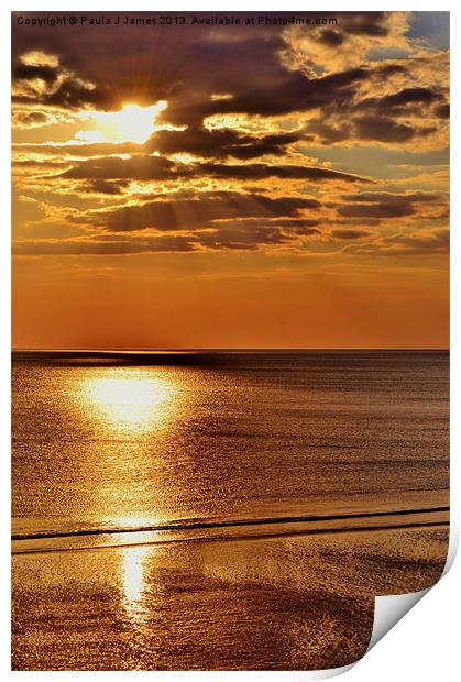 Sunset Shimmer Print by Paula J James