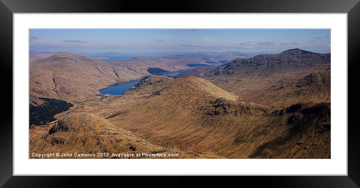 The Lochaber Hills. Framed Mounted Print by John Cameron