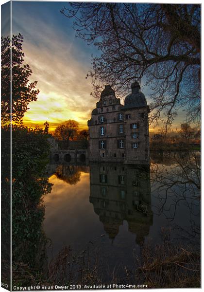 Moated castle Bodelschwingh 2 Canvas Print by Brian O'Dwyer