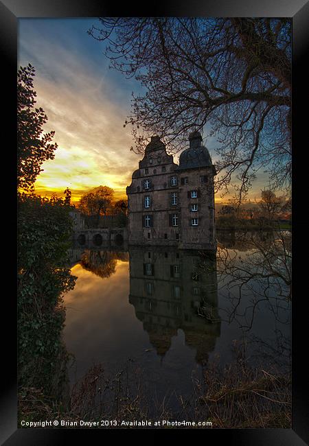 Moated castle Bodelschwingh 2 Framed Print by Brian O'Dwyer