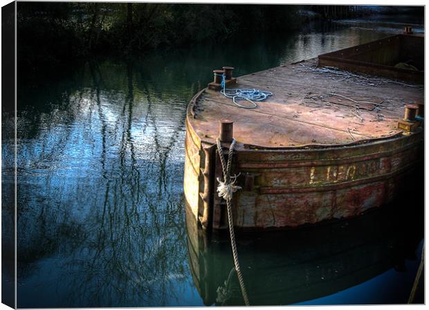 Rusty Barge Canvas Print by Mark Llewellyn