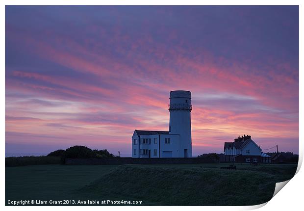 Lighthouse at Dawn, Old Hunstanton, Norfolk Print by Liam Grant