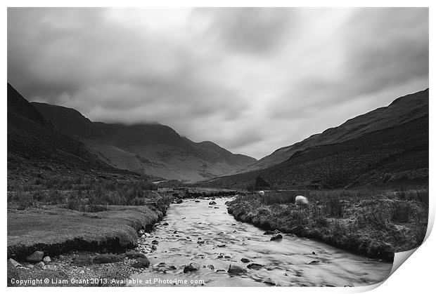 Gatesgarthdale Beck. Honister Pass, Lake District, Print by Liam Grant