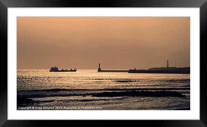 Sailing Home Framed Mounted Print by Vicky Mitchell
