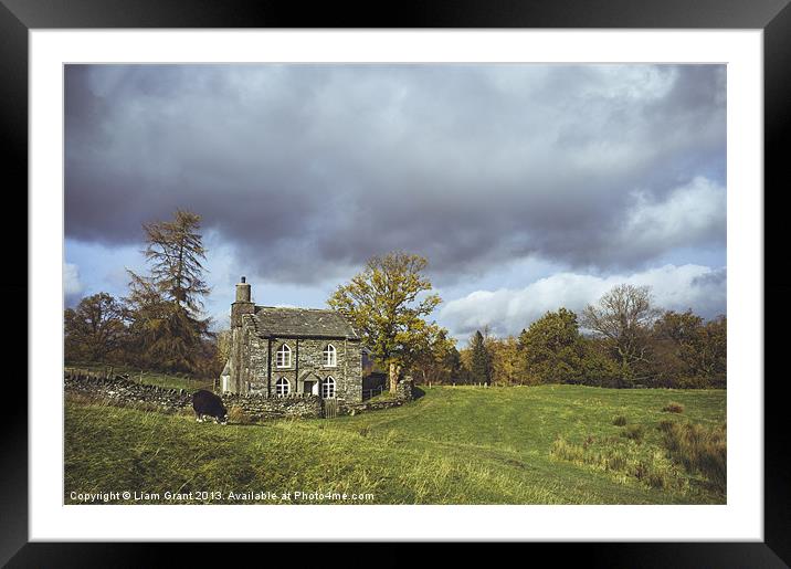 Remote cottage. Lake District, UK. Framed Mounted Print by Liam Grant