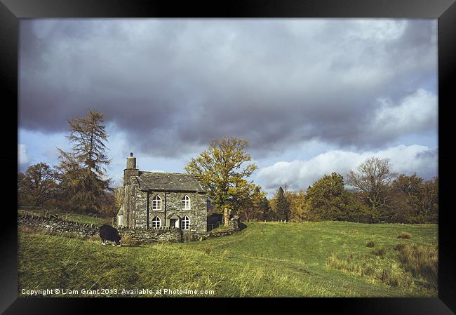 Remote cottage. Lake District, UK. Framed Print by Liam Grant