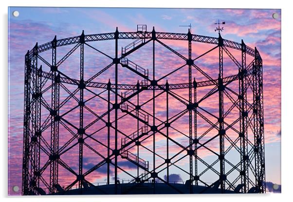 GAS WORKS STRUCTURE Acrylic by Robert  Radford