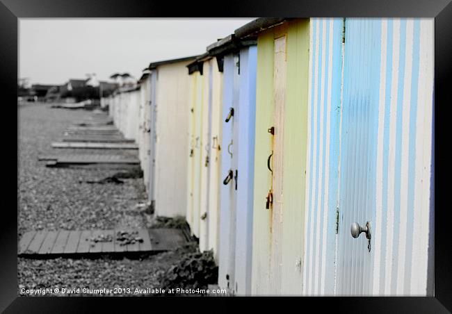 Pastel Pleasure Huts Framed Print by David Crumpler