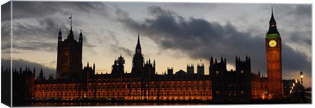 Houses of Parliament, London, U.K. Canvas Print by Maria Tzamtzi Photography