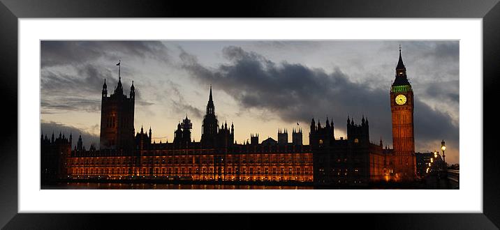 Houses of Parliament, London, U.K. Framed Mounted Print by Maria Tzamtzi Photography