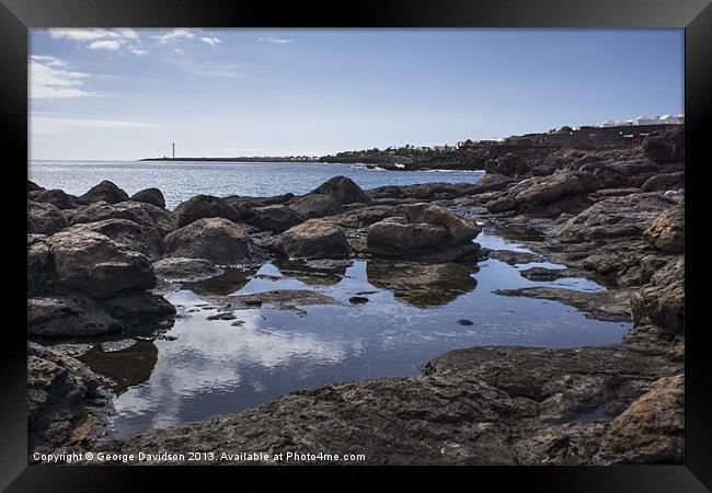 Rockpool Reflections Framed Print by George Davidson
