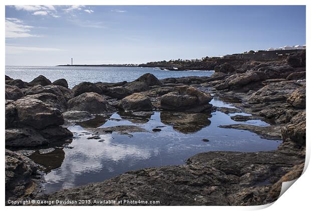 Rockpool Reflections Print by George Davidson