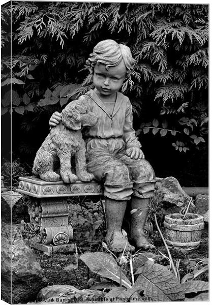 Garden Ornament Canvas Print by Mark  F Banks