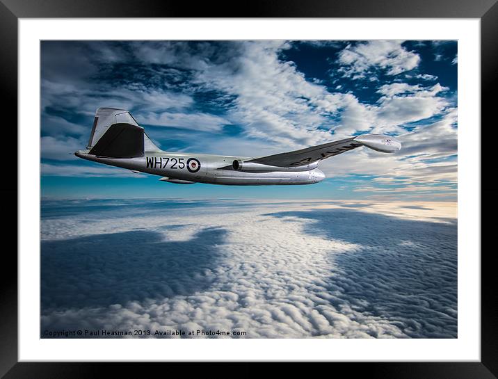 English Electric Canberra Framed Mounted Print by P H