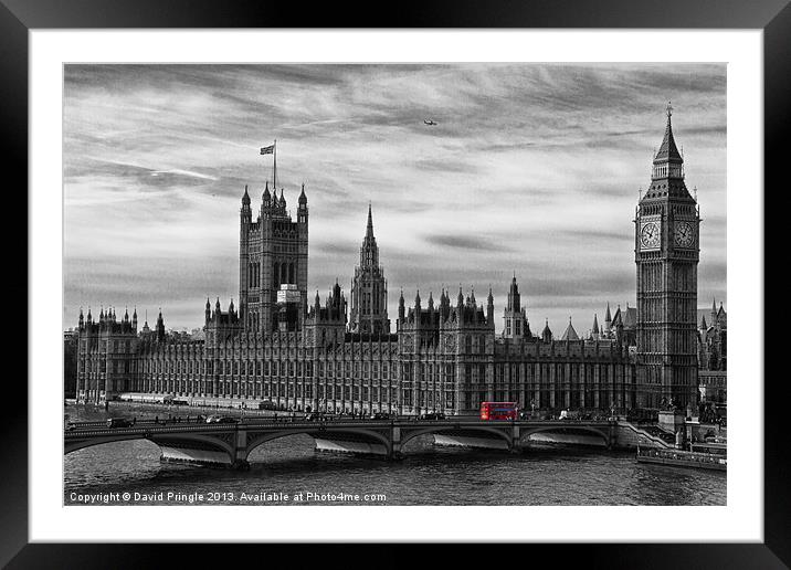 Houses of Parliament Framed Mounted Print by David Pringle
