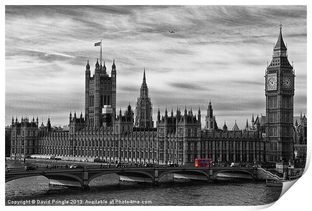 Houses of Parliament Print by David Pringle